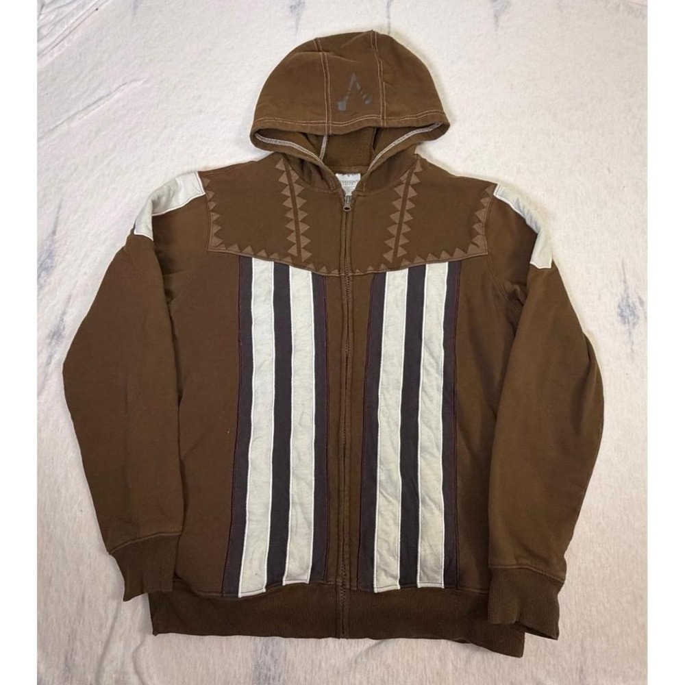 Assassins Creed‎ Hoodie Mens Small Brown Full Zip Sweatshirt Ubisoft 2016